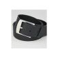 Leather Belt in many colors, wide belt buckle, 4cm wide (Textiles)