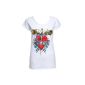 Bon Jovi Heart & Dagger Skinny Fit T Shirt (White) (Textiles)