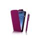 Purple Flip Leather Case & Stylus for Samsung Galaxy S3 I9300 By EASYi (Electronics)