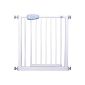 Child security fence white painted steel - 74 to 87cm - opens in 2 directions (Baby Care)