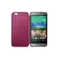 Nine Dot InventCase® View Flip Case / Cover / Case with Screen Protector for HTC One (M8) (Purple) (Wireless Phone Accessory)