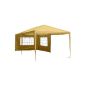 Tent pavilion 3x6m gazebo in beige incl. 6 sidewalls (garden products)