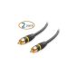 Cable Matters 2-Pack, gold plated Subwoofer RCA audio cable 2m (Electronics)