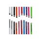 Lanveni 10PC Rainbow Series Colorful Portable companies Bling Glitter Rhinestone Crystal Diamond Stylus / Styli Handyphone Tablet Pen Pen with Clip Design for All Capacitive Touch Screen (Electronics)