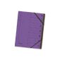FALKEN order folder, A4, cardboard, 7 compartments, violet (Office supplies & stationery)