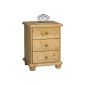 Roomy pine bedside table
