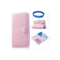 Leather Pouch Case Case Strass portfolio protection case Case Case Case Case Leather Cover Rhinestone Diamond Flip Leather Pouch series of design For Samsung Galaxy Note 3 N9000 N9005 Pink (Electronics)