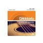 D'Addario phosphor bronze strings for acoustic guitar coating with D'Addario EJ15, Extra Light, 10-47 (Electronics)