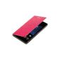 kwmobile® practical and chic flap protective case for Sony Xperia M2 Fuchsia (Wireless Phone Accessory)