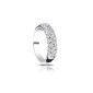 FASHION PLAZA pflasternd 3 rows cubic zirconia ring dome (available in size LNPR) R51 57 (18.1) (Jewelry)