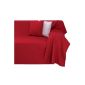 Cover - Plaid - Bedspread - Jacquard - 270x350cm - Dark Red