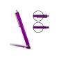 SAMRICK - Purple / Purple (Purple) - High Capacitive Stylus Pen For Sony S1, Xperia Neo L, Xperia Sola, Xperia U, Xperia P, Xperia S, Xperia Ion, Tablet P Tablet S, PSP Vita - Amazon: Kindle Fire , Kindle Touch, Kindle Touch 3G - Kobo Touch - ASUS Transformer Prime, Transformer Pad, EEE Pad Transformer - Dell Streak - Motorola: Xoom, Xoom 2, Razr XT910 - Samsung: Galaxy Tab, Galaxy Tab 10.1 - HP: TouchPad - HTC Flyer - Blackberry: Playbook