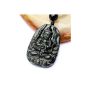 Ufingo Jewelry - Pendants natural black obsidian Avalokitesvara Amulets (jewelery)