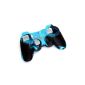 Cover Protective Case Skin Silicone Case for PS2 PS3 Controller - Black-Blue (Electronics)