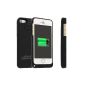 iOS 8.3 and iOS 8 and older Compatible for iPhone 5s iPhone 5 | BATTERY TO GO | External Battery Charger Power Bank in ultra-compact, sleek design of iPhone 5S iPhone 5 with 2.200mAh integrated POWER Battery Pack Battery Case Cover spare battery Power Pack Cover - black ( Electronics)