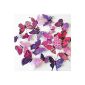 12 Wall stickers Butterflies 3D Removable Wall Decal butterfly DIY Reusable Stickers For Living Room (Purple) (Kitchen)