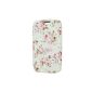 YOKIRIN Blossom Leather Flip Case Cover Case Hard Cover flower leather cell phone case compatible with Samsung Galaxy S3 i9300 SIII (Electronics)