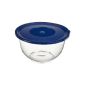EMSA SUPERLINE Salad bowl with lid 503,715 large 26 cm transparent / blue (household goods)