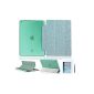 Top & Easy Tech® Ultra Slim iPad mini 3 / iPad mini 2 Retina / iPad Mini Cases Bling Rhinestone Silk Case Smart Cover Bag Green (incl. Protector, touch pen) with Stand Function / Sleep / Wake up (green)