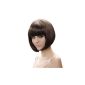 Cosplayland C479 - shorthair brown black BOB super natural as human hair wig (Personal Care)