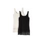 ONLY Ladies Top Live Love Long Lace Tank 2 Noos, 2-pack, Monochrome (Textiles)