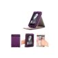 Mulbess - Amazon Kindle Paperwhite Stand Leather Case Cover Case - Hard Case Case Case Sleeve Cover with Stand Function + Elastic Hand Strap Colour Violet (Electronics)