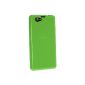 Green iGadgitz TPU Case for Sony Xperia Z1 Compact D5503 + Screen Protector (Wireless Phone Accessory)