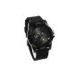 Fashion Sport Style Military Army Pilot Fabric tape men wristwatch clock black (clock)