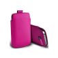 Case Pink CF (854) for Nokia Asha 202/303/310/501 / C1 / C1-00 / C1-01 / C1-02 / C2 / C2-00 / C2-01 / C2-02 / C2-03 / C2-05 / C2-06 ​​Art Leather Pull Tab Cases Mobile Phone Protector Cover Case Mobile Phone Case (Electronics)