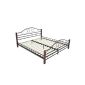 Double metal bed with integrated slat base size 140x200 or 180x200 choice (household goods)