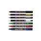 Uniball - Posca Kingdom - Lot 7 watercolor markers - Blue, Red, Green, White, Black, Silver, Gold