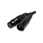 Pulse microphone XLR Male To Female Audio Cable Black 30cm (Electronics)