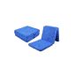 Blue foldable mattress 195 x 65 x 8 cm