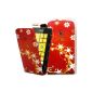 Master Accessory PU Leather Case for Nokia Lumia 520 orange stars Flower Design (Electronics)