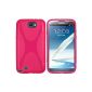 mumbi X TPU Silicone Case for Samsung Galaxy Note II pink