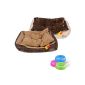 S, M, L, XL dog bed, dog cushion, dog bed, cat bed size: 90cm x 70cm x 19cm Color: # 1 Brown (Misc.)