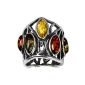 Amber by Graciana - 40342 - Ladies' Ring Antique - Silver 925/1000 - Amber Multicolor (Jewelry)