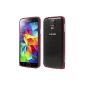 Ultra Slim Aluminium Alloy Bumper Case for Samsung Galaxy S5 SM-G900F of Probagz® (red)