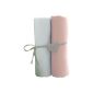 Babycalin - 541,020 - Lot 2 cover for bed linen 60 x 120 cm - White / Pink (Baby Care)