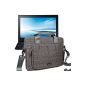 EveCase Samsung Chromebook 2 11.6 inches Shoulder Bag Messenger Universal padded / quilted bubble with handles and front pocket and back Nylon, Polyester and Neoprene business suit fashion Grey - Samsung Chromebook 2 (11.6 inches XE503C12-K01US) 11.6 inches 2 Chromebook Series Laptop Notebook (Electronics)