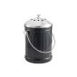 VonShef stainless steel 4.5 liter compost pail with handle and odor-absorbing filter (garden products)