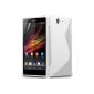 Sony Xperia Z L36H White Silicone Gel Case Cover + Screen Protector Films (Electronics)