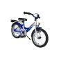 BIKESTAR® premium children's bicycle for safe and carefree playfulness ages 4 ★ 16er Classic Edition ★ Champion Silver & Blue Adventurous (equipment)