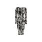 WearAll - Ladies Zebra Print Midi Black White Long Sleeve monochrome dress - Size 36-42 (Textiles)