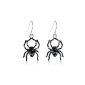 Earrings for kids / ladies with glizernder spider - matching necklace available - ideal for Halloween.  (Jewelry)