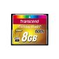 Transcend Ultimate 600x 8GB CompactFlash (CF) memory card (up to 70MB / s, quad-channel) (Personal Computers)
