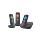 Siemens Gigaset A510A Trio Cordless DECT phone with an integrated answering two additional handsets Black (Electronics)