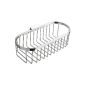 VELMA - TD-204-1 - Very nice and large shower basket in a timelessly elegant design - glossy chromed brass - no plastic!  100% stainless steel - High quality!