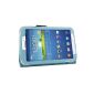 Case Leather Flip Case for Samsung Galaxy Tab 3 7.0 (light blue) (Electronics)