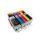 5 ink cartridges compatible with CLI 551 PGI-551 with chip: 1 x PGI-550PGBK XL, CLI-551BK XL, CLI-551C XL, CLI-551m XL, CLI-551Y XL for Canon Pixma IP7250 MG5450 MG6350, MG5550, MG6450